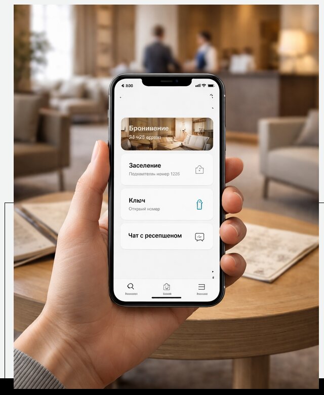 Мобильное приложение для гостей отеля в Комсомольске-на-Амуре, управление сервисом